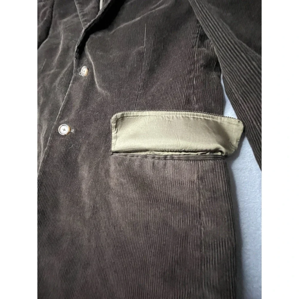 Lands End corduroy‎ blazer sport coat 38 reg  Dark brown classic retro preppy